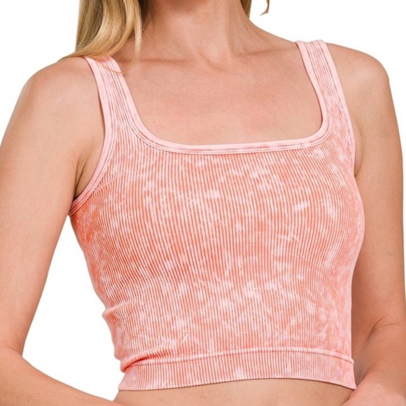 Zenana 2 Way Ribbed Crop Top - Picture 3 of 8